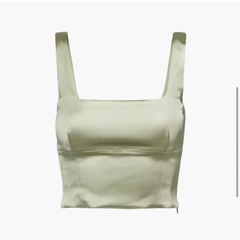 Aritzia Wilfred Succulent green bustier top